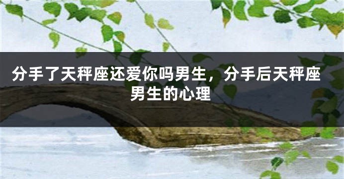 分手了天秤座还爱你吗男生，分手后天秤座男生的心理