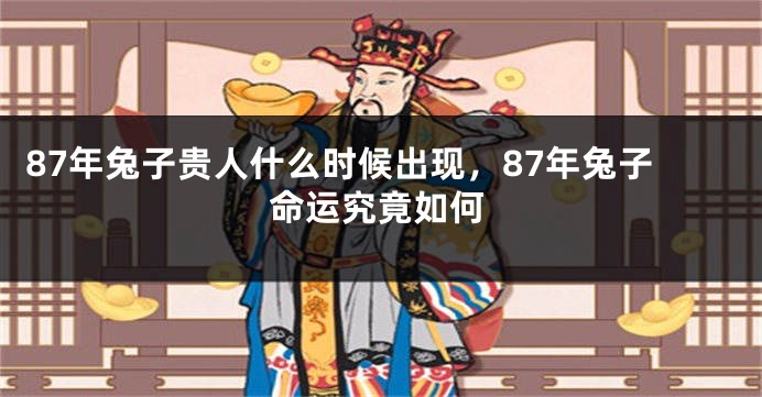 87年兔子贵人什么时候出现，87年兔子命运究竟如何