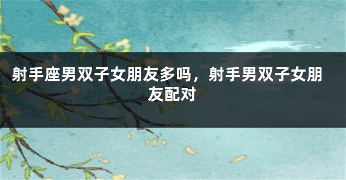 射手座男双子女朋友多吗，射手男双子女朋友配对
