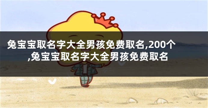兔宝宝取名字大全男孩免费取名,200个,兔宝宝取名字大全男孩免费取名