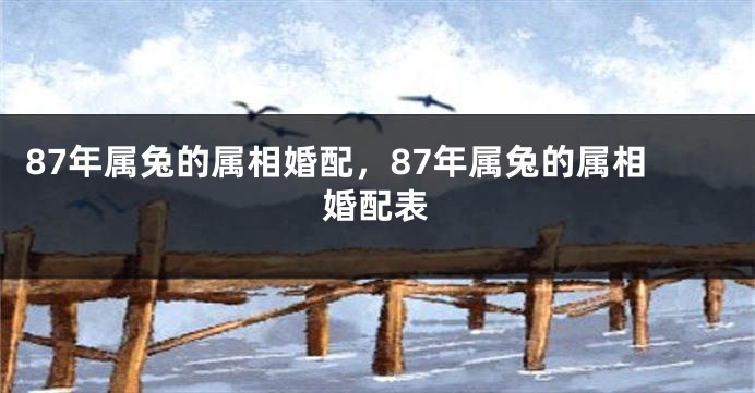 87年属兔的属相婚配，87年属兔的属相婚配表