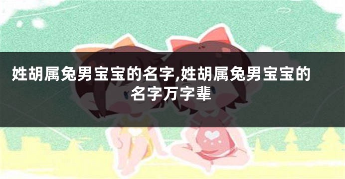 姓胡属兔男宝宝的名字,姓胡属兔男宝宝的名字万字辈