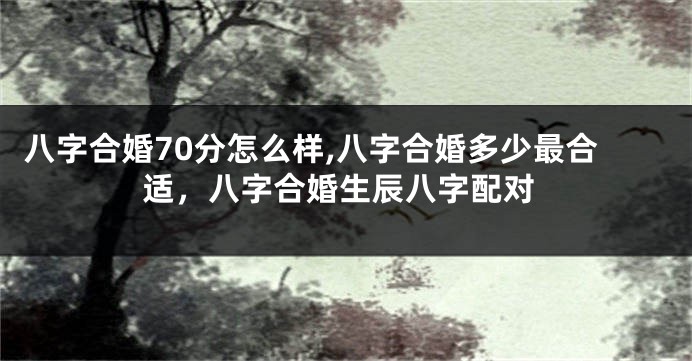 八字合婚70分怎么样,八字合婚多少最合适,八字合婚生辰八字配对