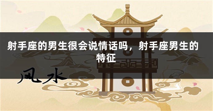 射手座的男生很会说情话吗，射手座男生的特征