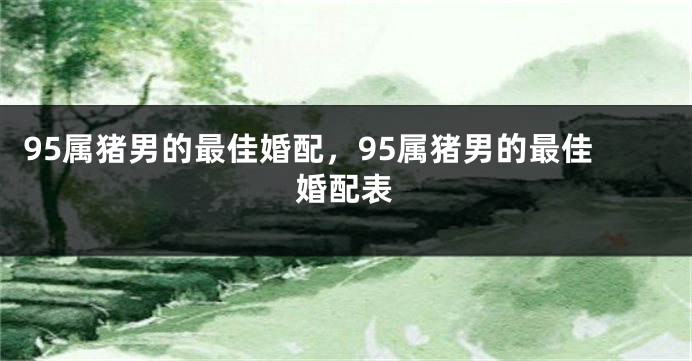 95属猪男的最佳婚配，95属猪男的最佳婚配表
