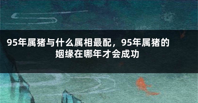 95年属猪与什么属相最配，95年属猪的姻缘在哪年才会成功