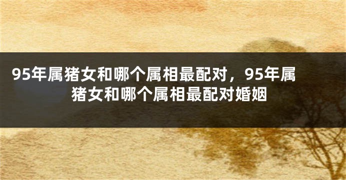 95年属猪女和哪个属相最配对，95年属猪女和哪个属相最配对婚姻