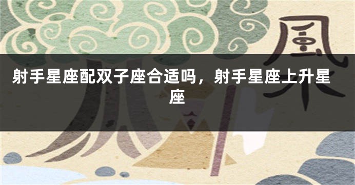射手星座配双子座合适吗，射手星座上升星座