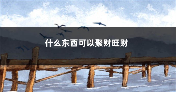 什么东西可以聚财旺财