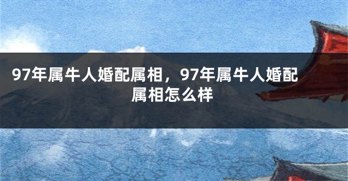97年属牛人婚配属相，97年属牛人婚配属相怎么样