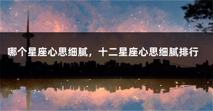 哪个星座心思细腻，十二星座心思细腻排行