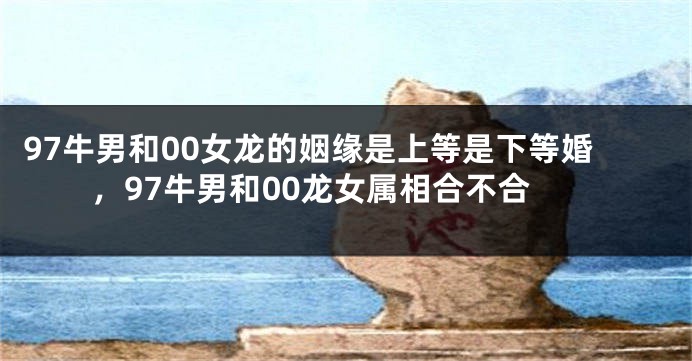 97牛男和00女龙的姻缘是上等是下等婚，97牛男和00龙女属相合不合