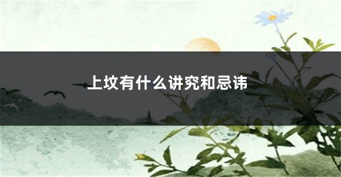 上坟有什么讲究和忌讳