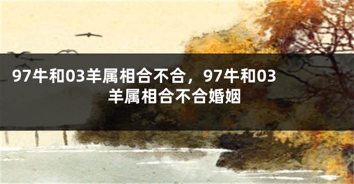 97牛和03羊属相合不合，97牛和03羊属相合不合婚姻