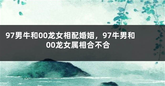 97男牛和00龙女相配婚姻，97牛男和00龙女属相合不合