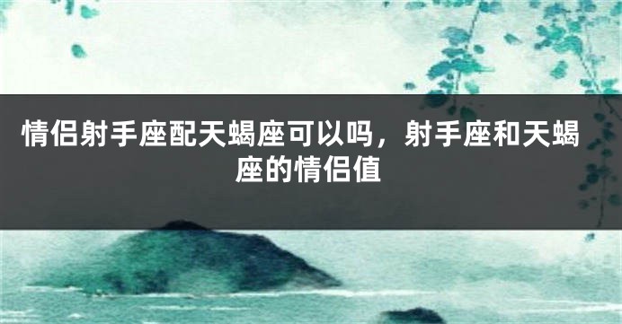 情侣射手座配天蝎座可以吗，射手座和天蝎座的情侣值