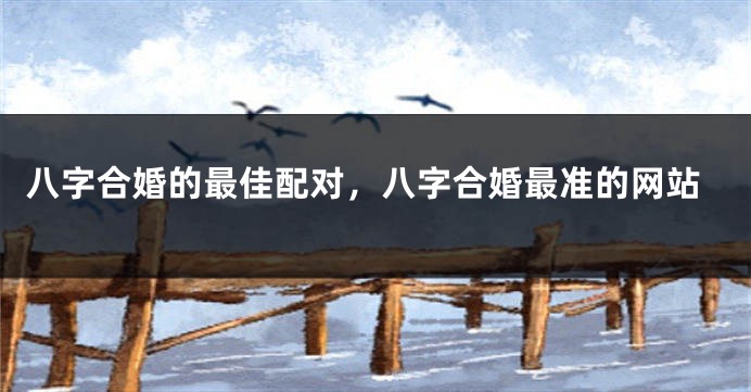 八字合婚的最佳配对,八字合婚最准的网站