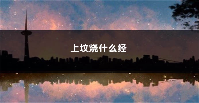 上坟烧什么经