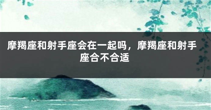 摩羯座和射手座会在一起吗，摩羯座和射手座合不合适