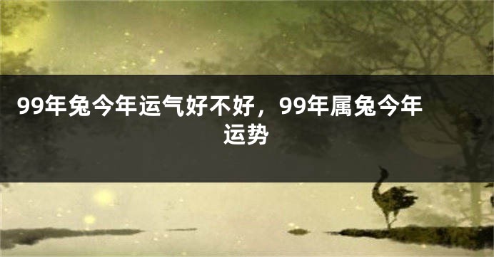 99年兔今年运气好不好，99年属兔今年运势