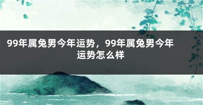 99年属兔男今年运势，99年属兔男今年运势怎么样