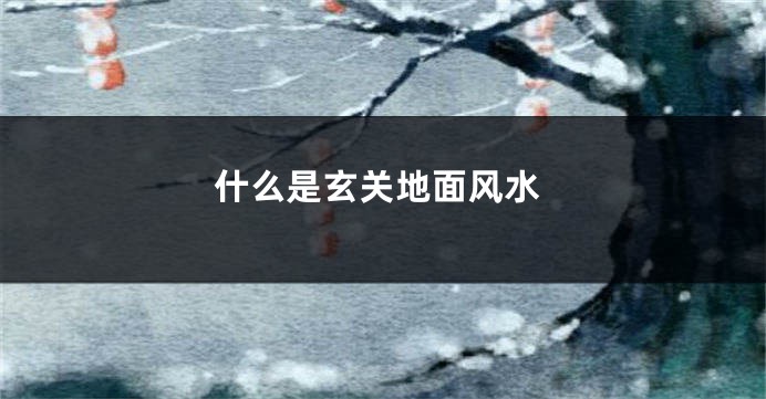 什么是玄关地面风水