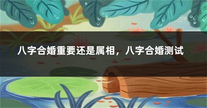 八字合婚重要还是属相，八字合婚测试