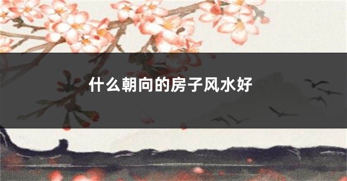什么朝向的房子风水好