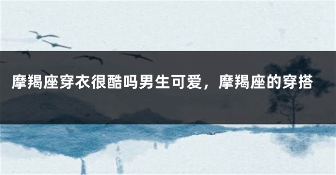摩羯座穿衣很酷吗男生可爱，摩羯座的穿搭