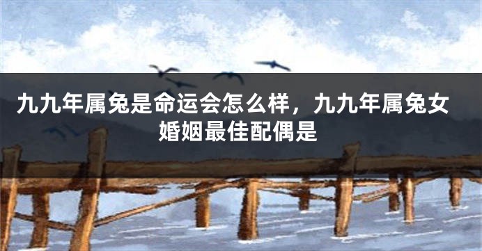 九九年属兔是命运会怎么样，九九年属兔女婚姻最佳配偶是