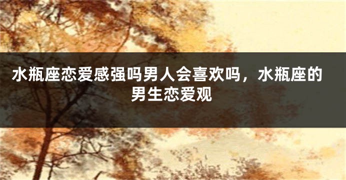 水瓶座恋爱感强吗男人会喜欢吗，水瓶座的男生恋爱观