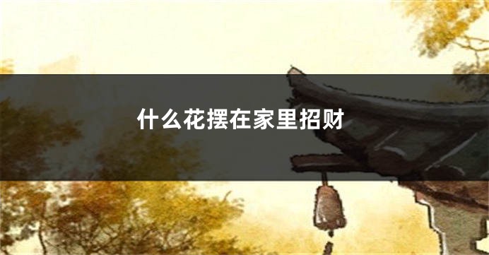 什么花摆在家里招财