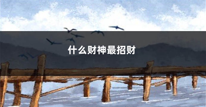 什么财神最招财