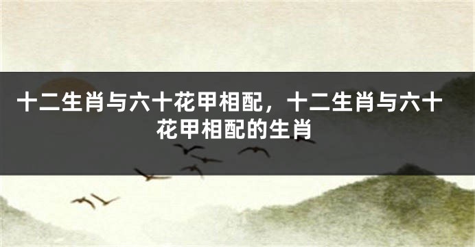 十二生肖与六十花甲相配，十二生肖与六十花甲相配的生肖