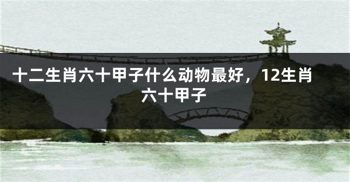 十二生肖六十甲子什么动物最好，12生肖六十甲子