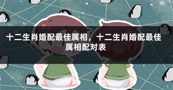 十二生肖婚配最佳属相，十二生肖婚配最佳属相配对表