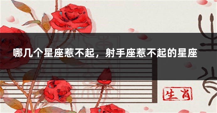 哪几个星座惹不起，射手座惹不起的星座