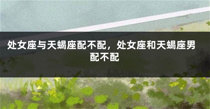 处女座与天蝎座配不配，处女座和天蝎座男配不配