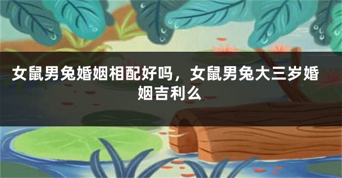 女鼠男兔婚姻相配好吗，女鼠男兔大三岁婚姻吉利么