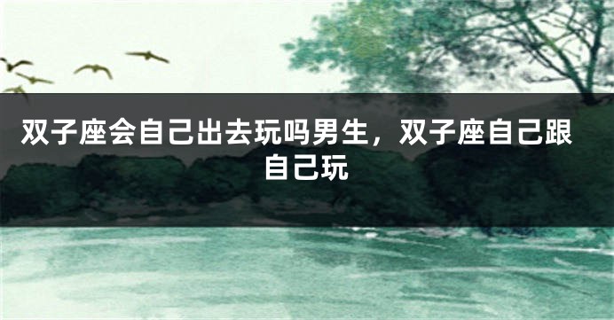 双子座会自己出去玩吗男生，双子座自己跟自己玩