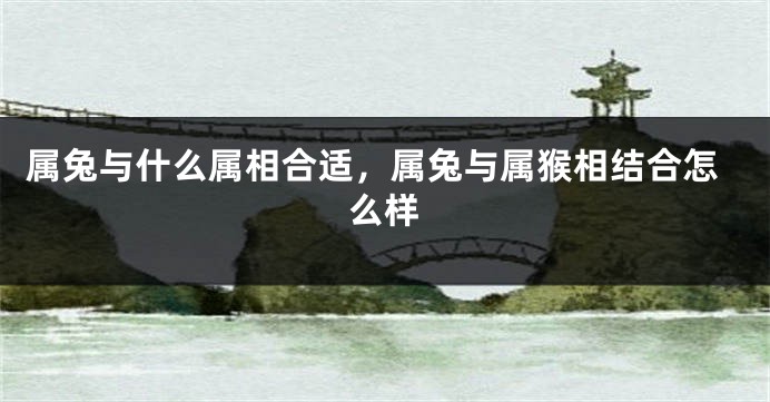 属兔与什么属相合适，属兔与属猴相结合怎么样