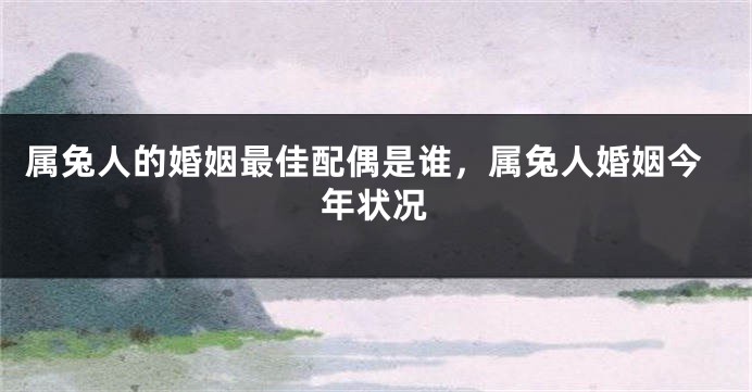 属兔人的婚姻最佳配偶是谁，属兔人婚姻今年状况