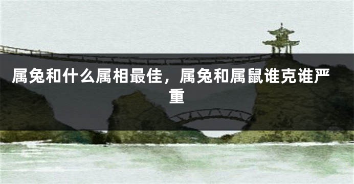 属兔和什么属相最佳，属兔和属鼠谁克谁严重
