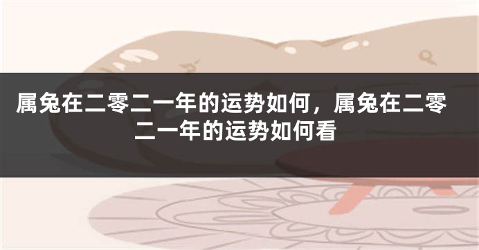 属兔在二零二一年的运势如何，属兔在二零二一年的运势如何看