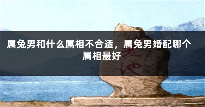 属兔男和什么属相不合适，属兔男婚配哪个属相最好
