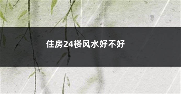 住房24楼风水好不好