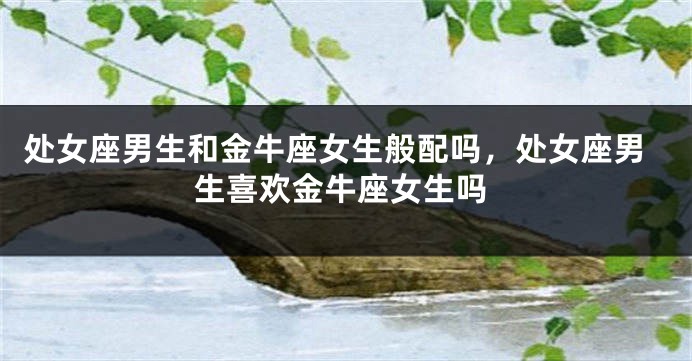处女座男生和金牛座女生般配吗，处女座男生喜欢金牛座女生吗