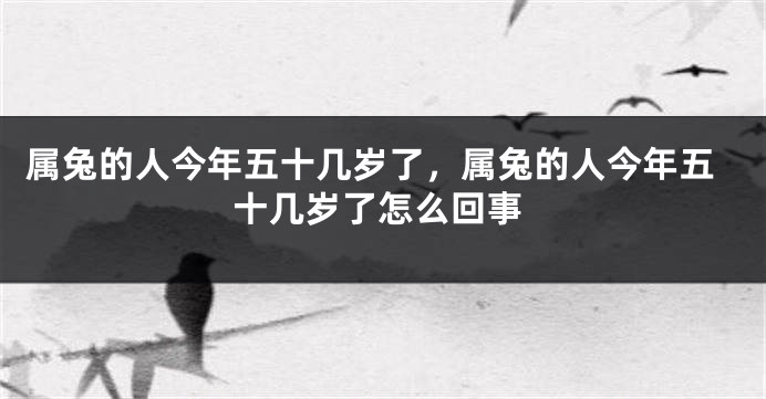 属兔的人今年五十几岁了，属兔的人今年五十几岁了怎么回事