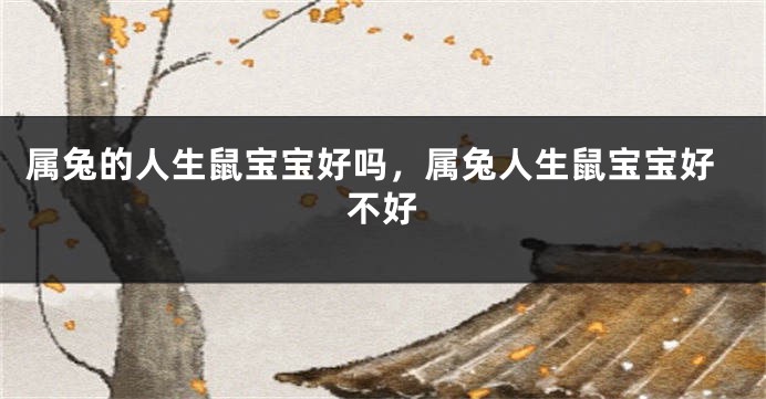 属兔的人生鼠宝宝好吗，属兔人生鼠宝宝好不好