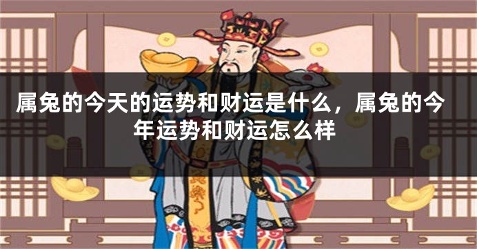 属兔的今天的运势和财运是什么，属兔的今年运势和财运怎么样